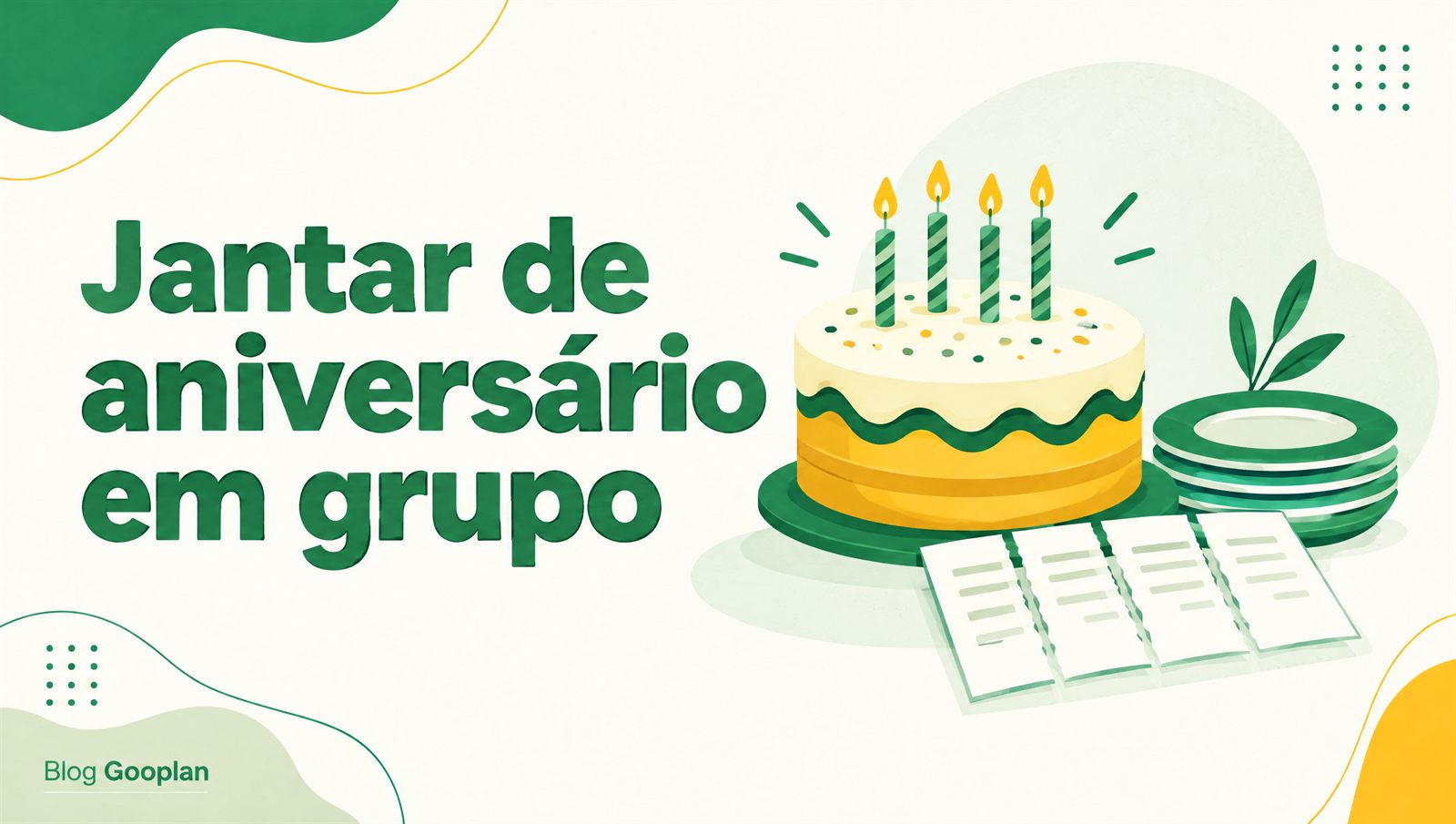Jantar de aniversário em grupo